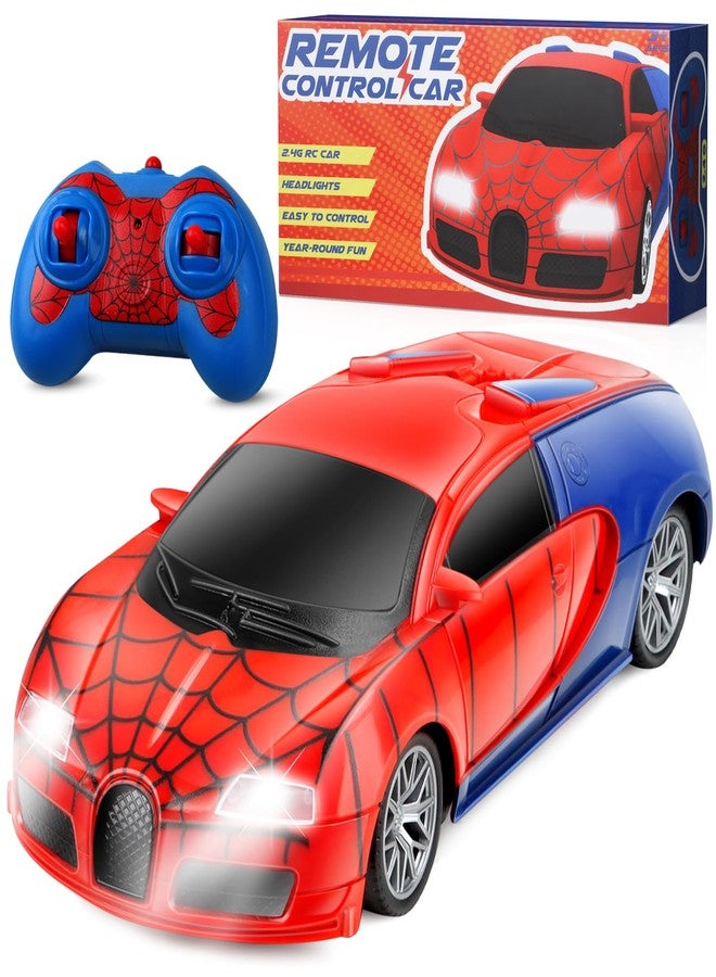 Gretex Remote Control Car Toy for Kids: Spider RC Cars for Boys Age 4-7 Toy Cars for Boys Age 4-7 Racing Car Toys Spider Toys for Boy 4-6 Birthday Gift for 3 4 5 6 7 8 Year Old Boy Girls, Red - Image 1
